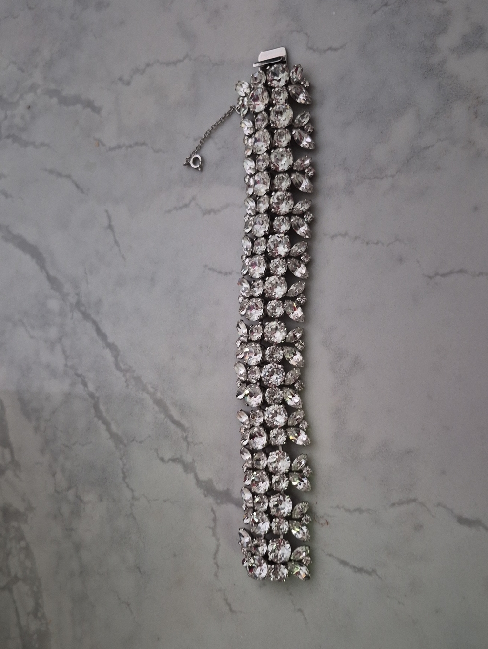 Signed Sherman Crystal Bracelet